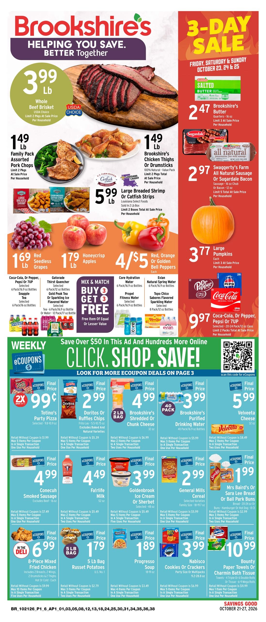 Brookshire's (Bangs Area, TX) Weekly Ad October 21 - 27, 2026