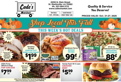 Cade's Market Weekly Ad October 21 - 27, 2026