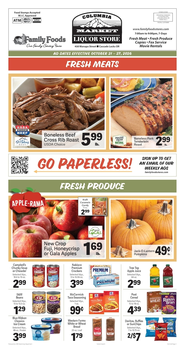Columbia Market Weekly Ad October 21 - 27, 2026
