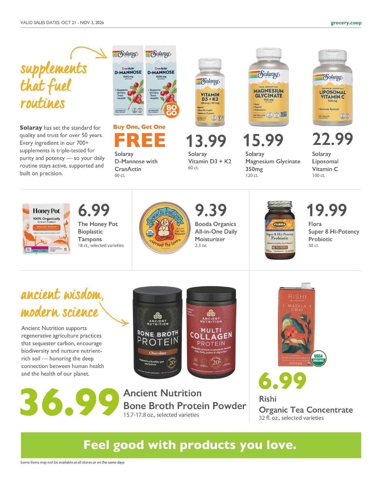 Common Market Co-op Co+op Deals Weekly Ad October 21 - November 3, 2026