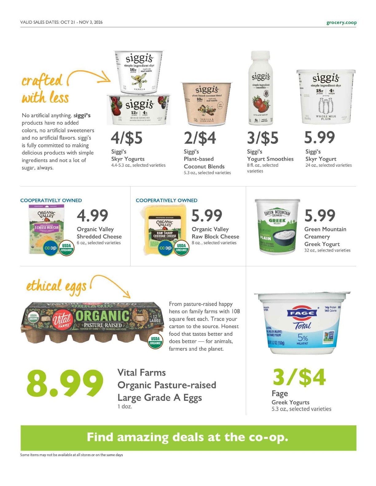Common Market Co-op Co+op Deals Weekly Ad October 21 - November 3, 2026
