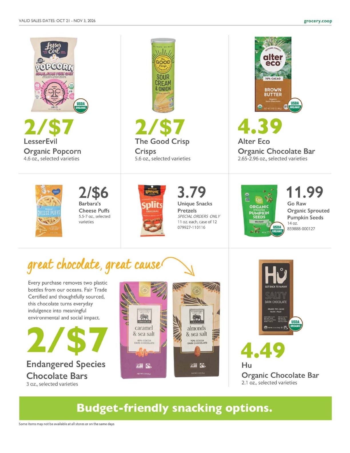 Community Food Co-op - Bellingham Co+op Deals Weekly Ad October 21 - November 3, 2026