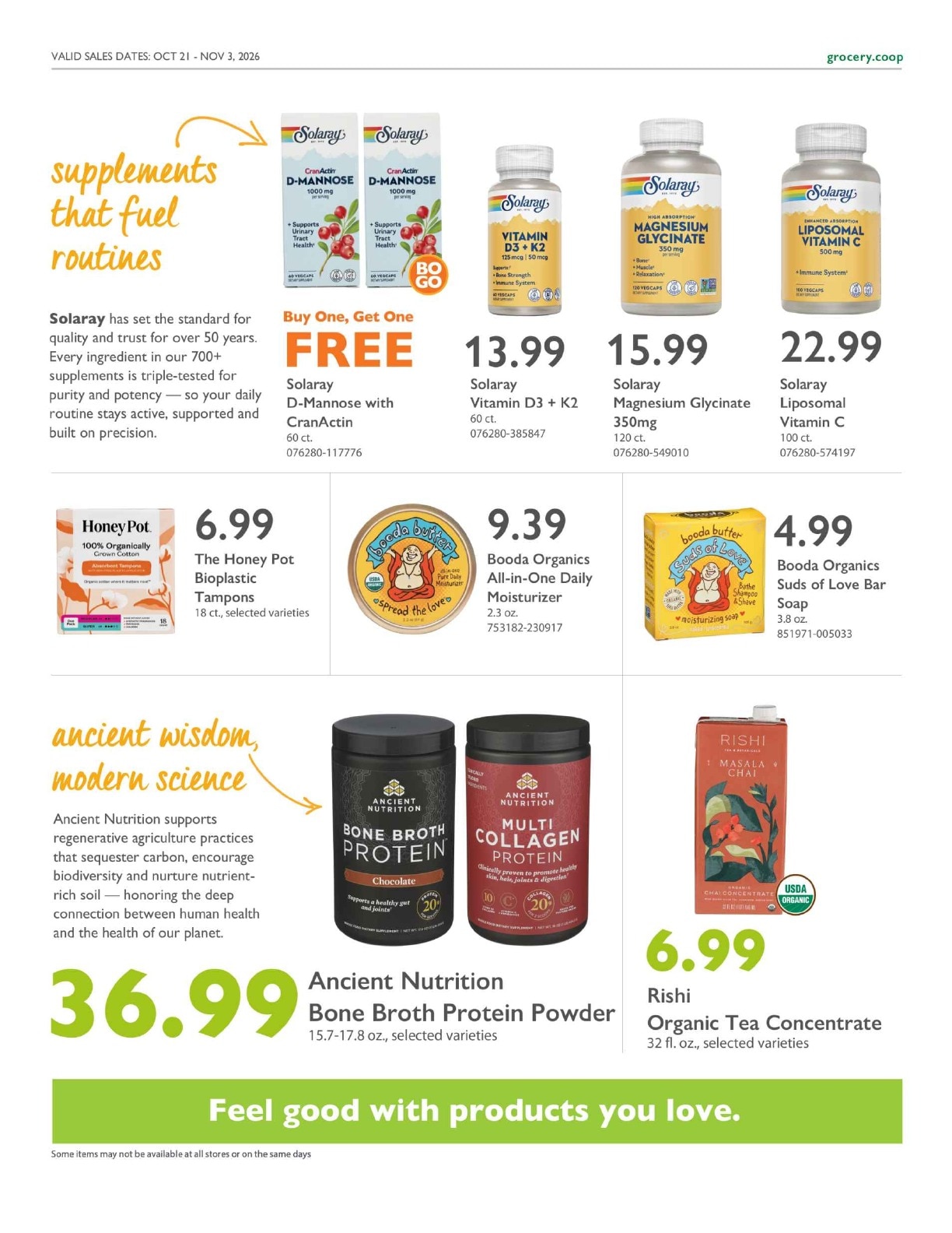 Community Food Co-op - Bellingham Co+op Deals Weekly Ad October 21 - November 3, 2026