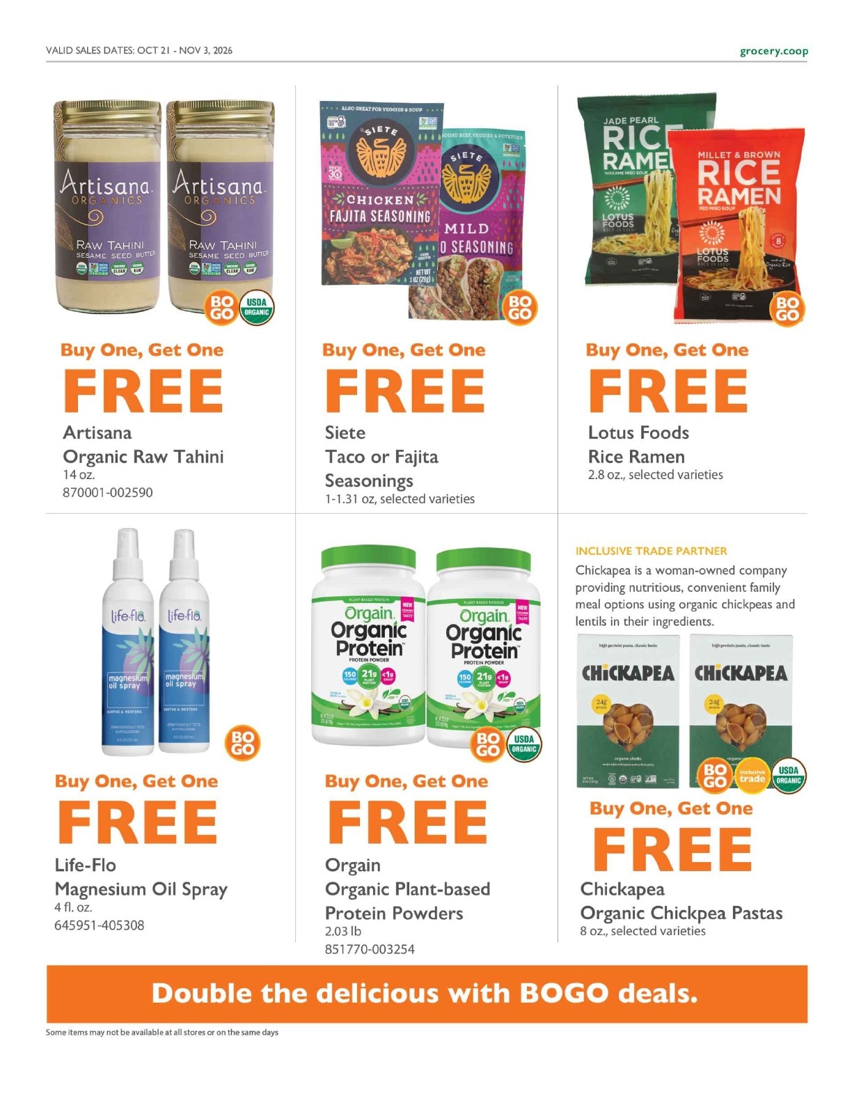 Community Food Co-op - Bellingham Co+op Deals Weekly Ad October 21 - November 3, 2026