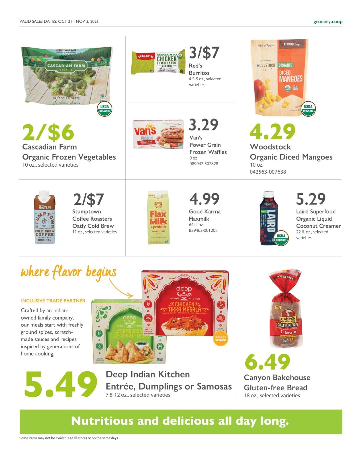 Community Food Co-op - Bellingham Co+op Deals Weekly Ad October 21 - November 3, 2026