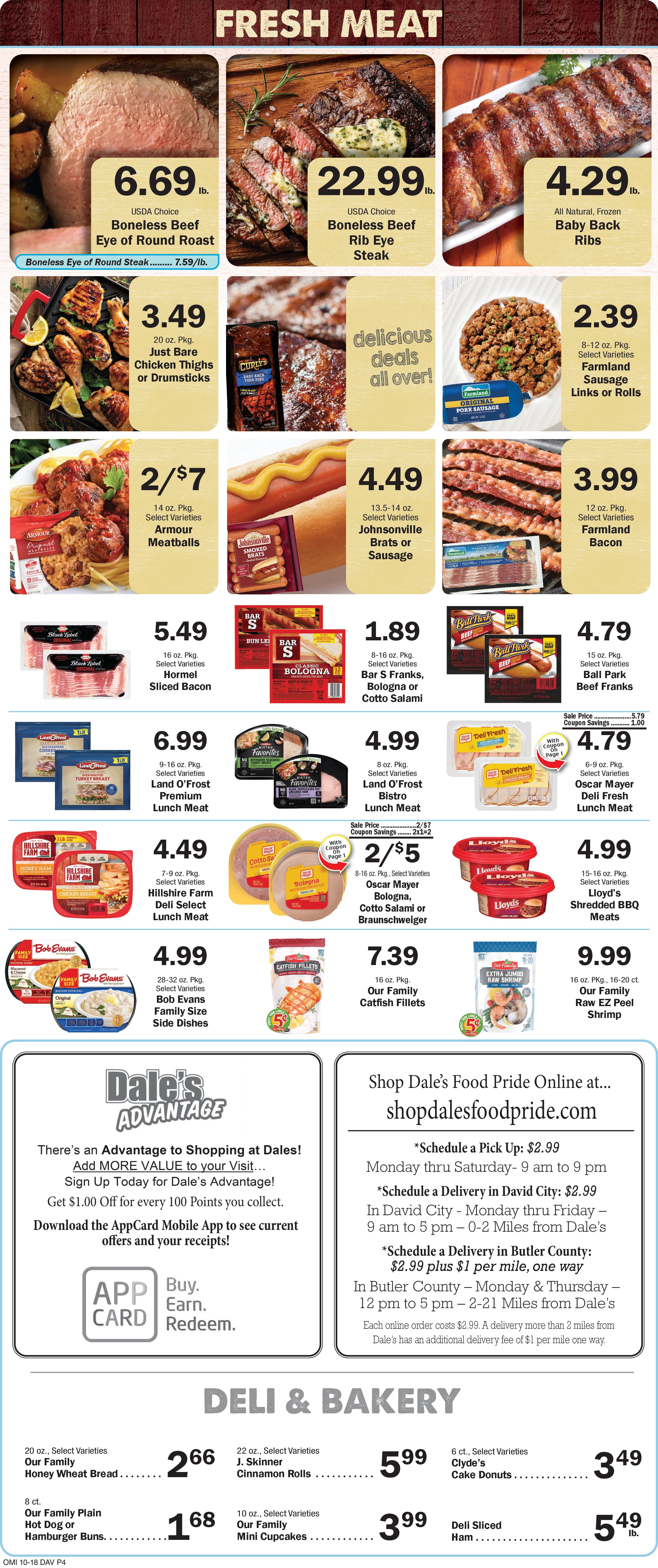 Dale's Food Pride (634 E St, David City, NE) Weekly Ad October 21 - 27, 2026