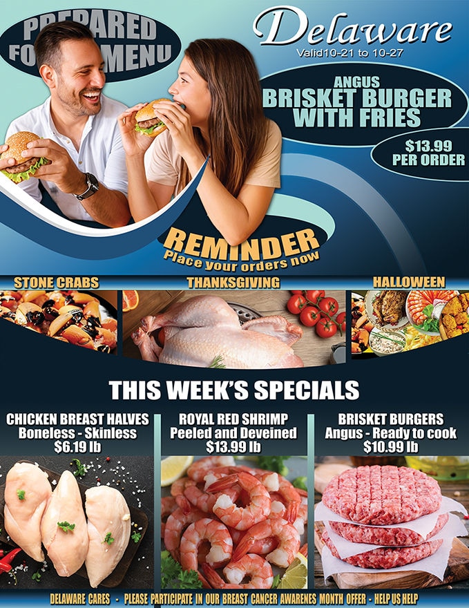 Delaware Chicken Farm & Seafood Market Weekly Ad October 21 - 27, 2026