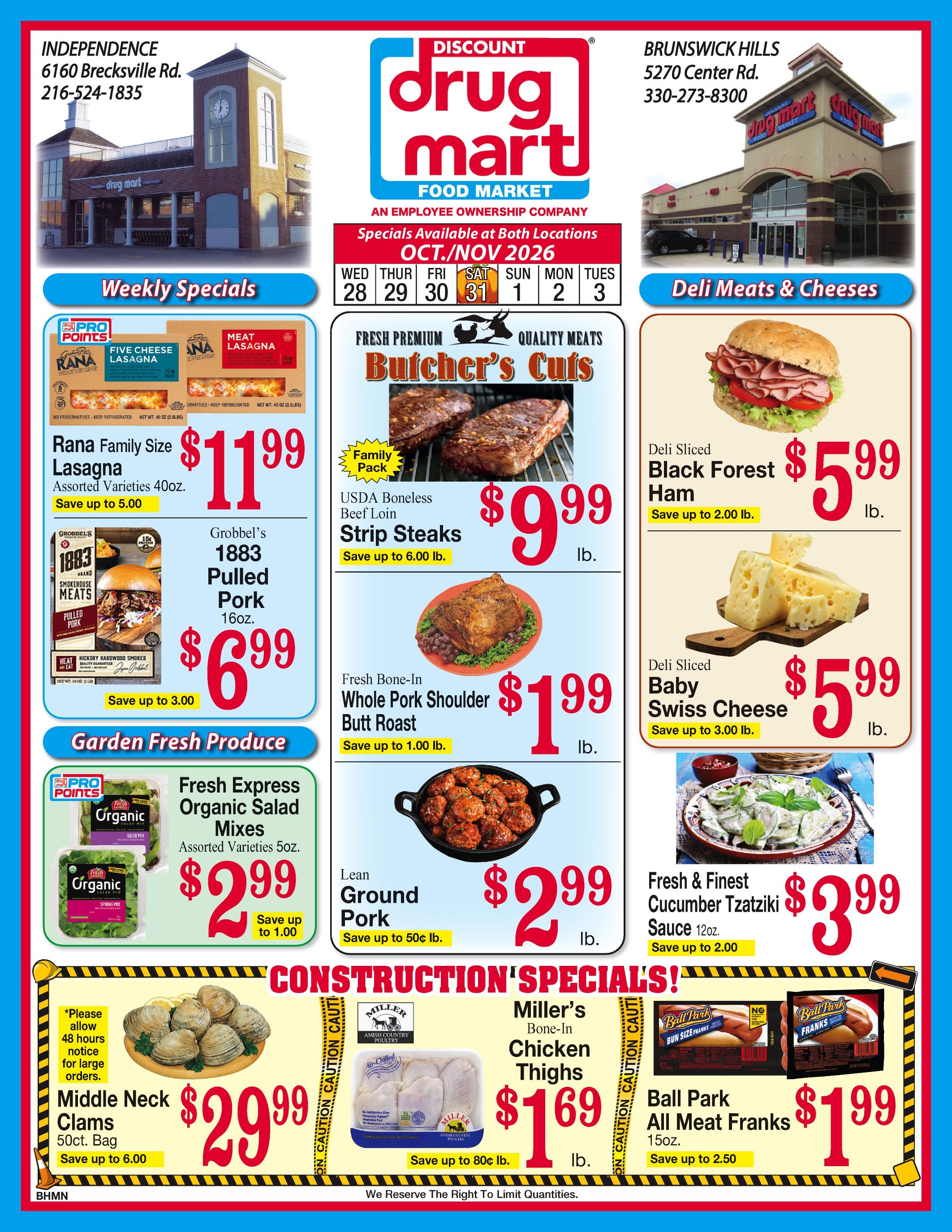 Discount Drug Mart (Ohio) Weekly Ad October 28 - November 3, 2026
