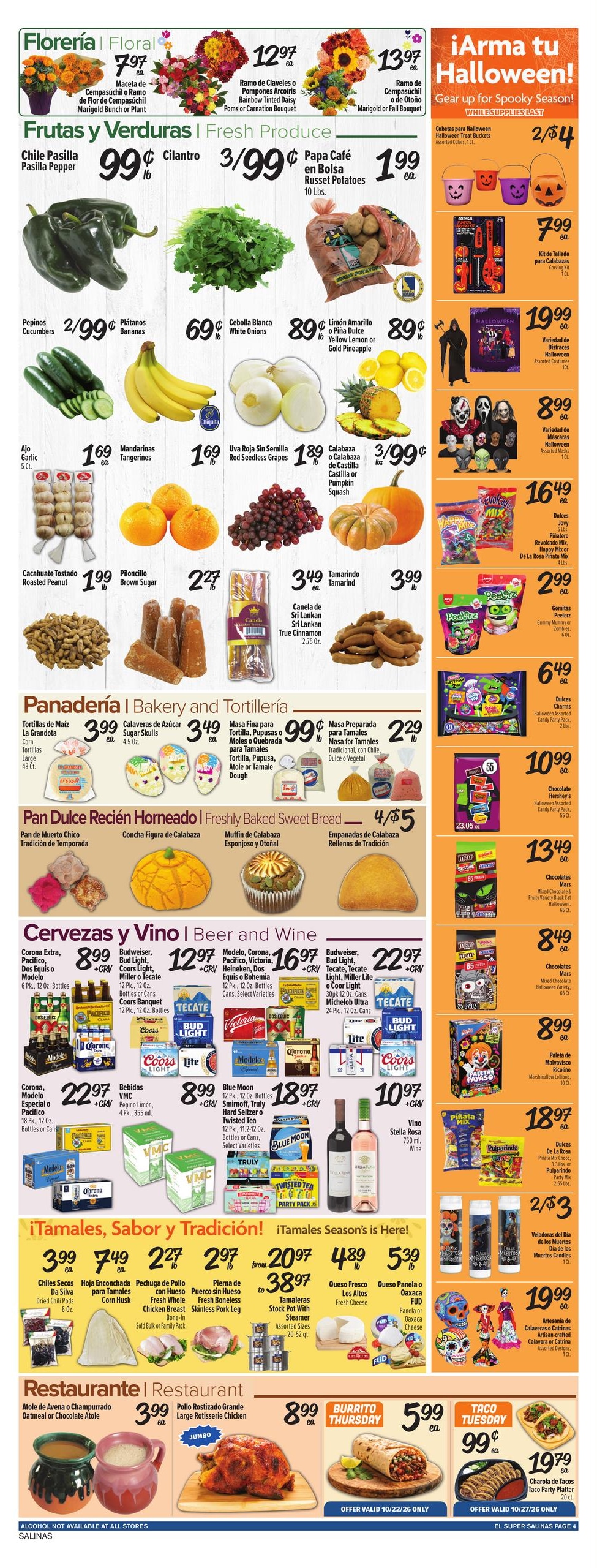 El Super (Los Gatos-Salinas Area, CA) Weekly Ad October 21 - 27, 2026