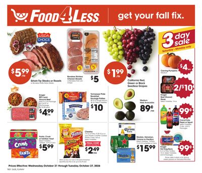 Food 4 Less (Aurora Area, IL) Chicago Weekly Ad October 21 - 27, 2026