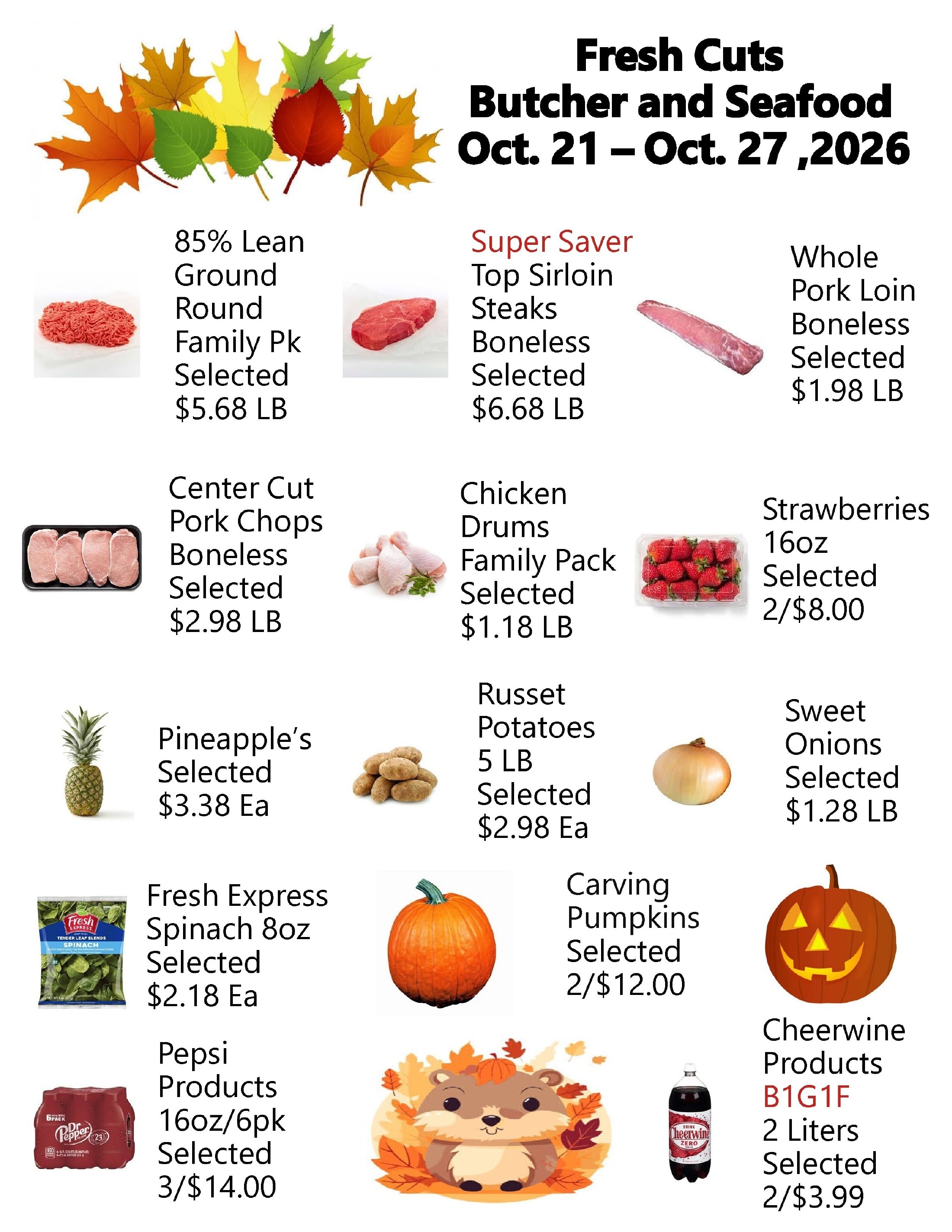 Fresh Cuts of Seagrove Weekly Ad October 21 - 27, 2026