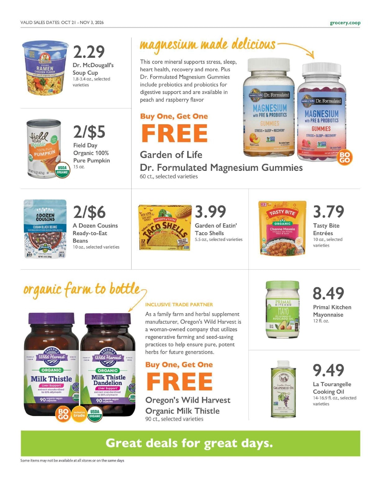 Hampden Park Co-op Co+op Deals Weekly Ad October 21 - November 3, 2026