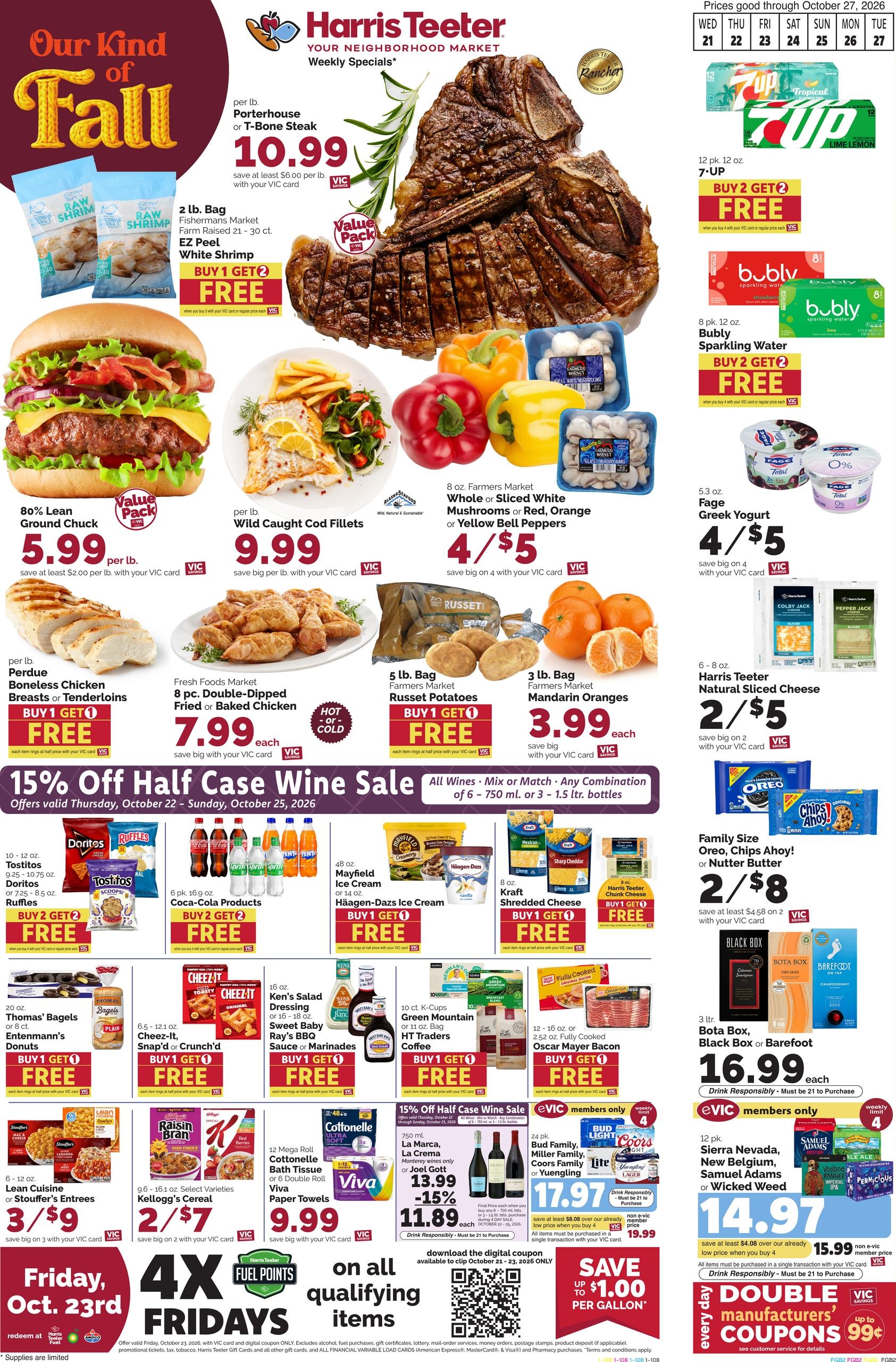 Harris Teeter (Asheville Area, NC) Weekly Ad October 21 - 27, 2026