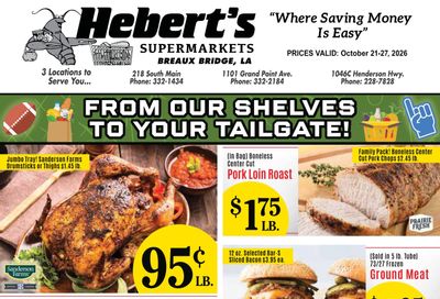 Hebert's Supermarket Weekly Ad October 21 - 27, 2026