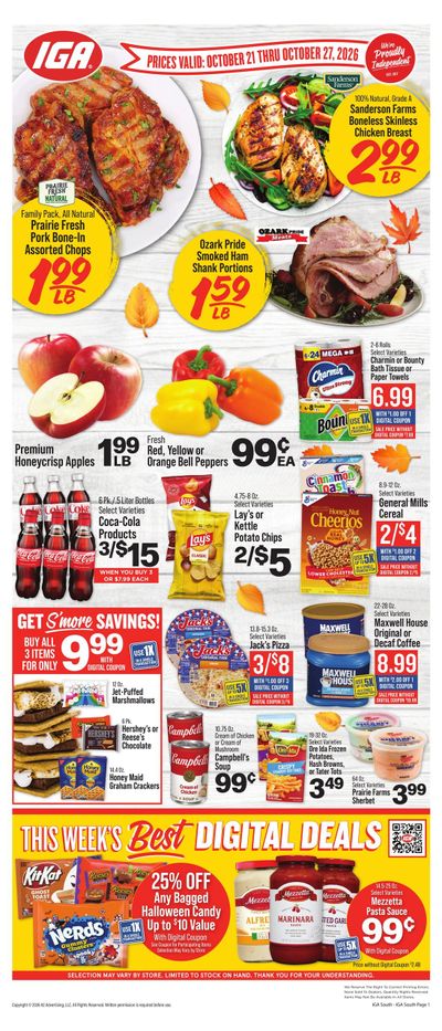 IGA (Corbin-Hawesville Area, KY) Weekly Ad October 21 - 27, 2026