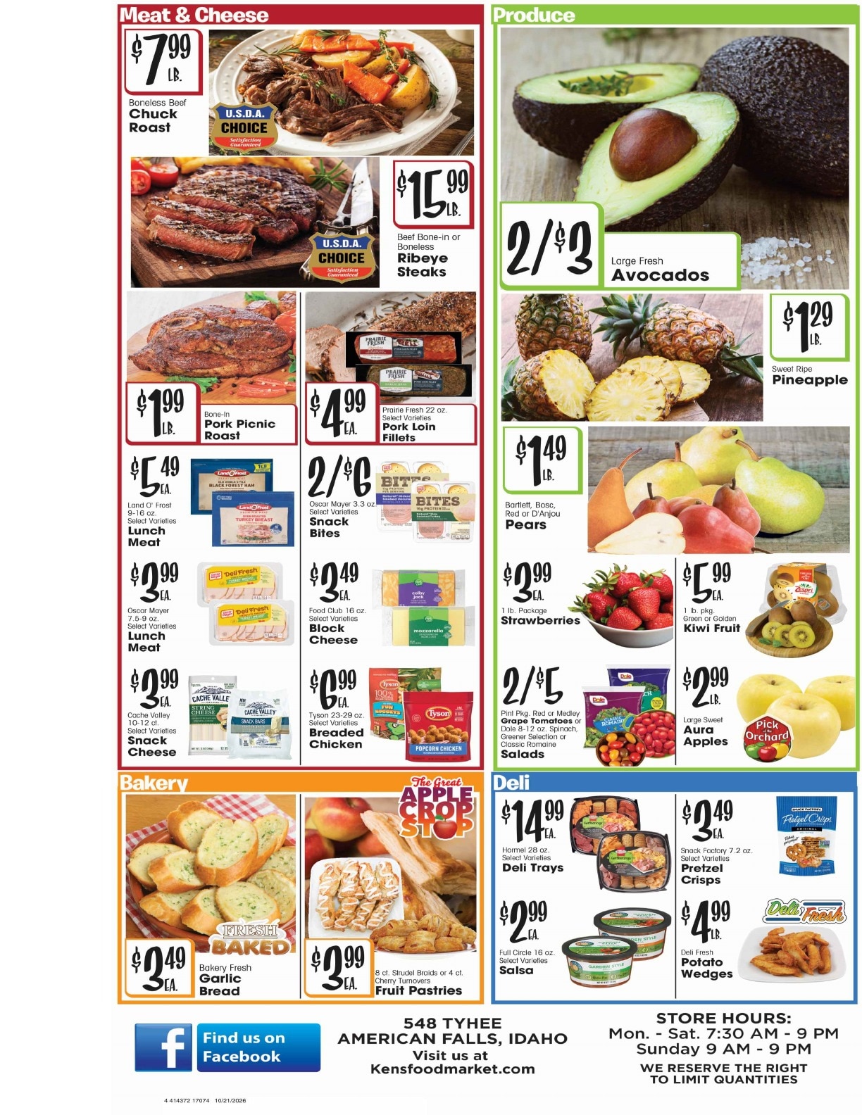 Ken's Food Market Weekly Ad October 21 - 27, 2026