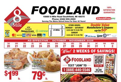 8 Mile Foodland Weekly Ad October 18 - 24, 2026
