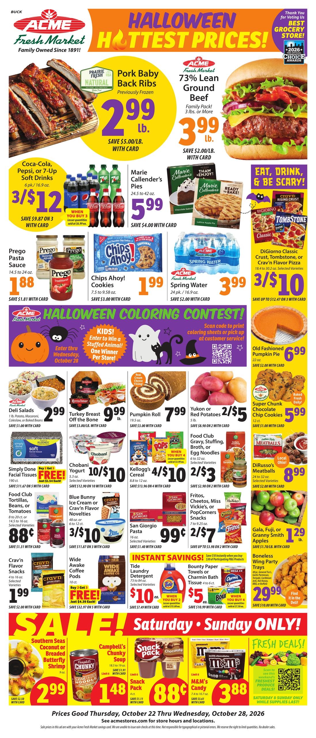 Acme Fresh Market Weekly Ad October 22 - 28, 2026