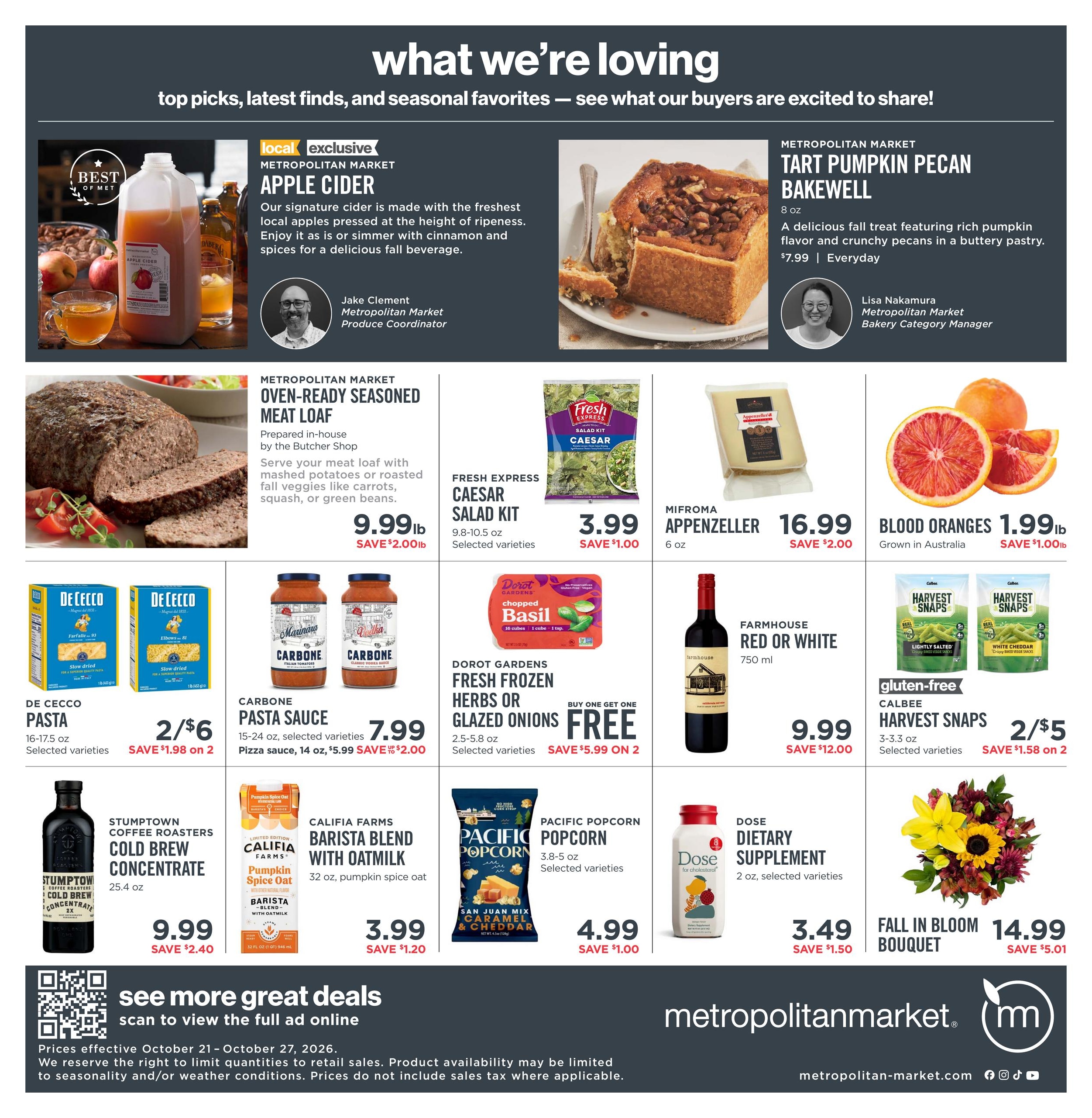 Metropolitan Market Weekly Ad October 21 - 27, 2026