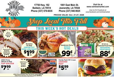 Raintree Market (Baldwin and Jeanerette, LA) Weekly Ad October 21 - 27, 2026