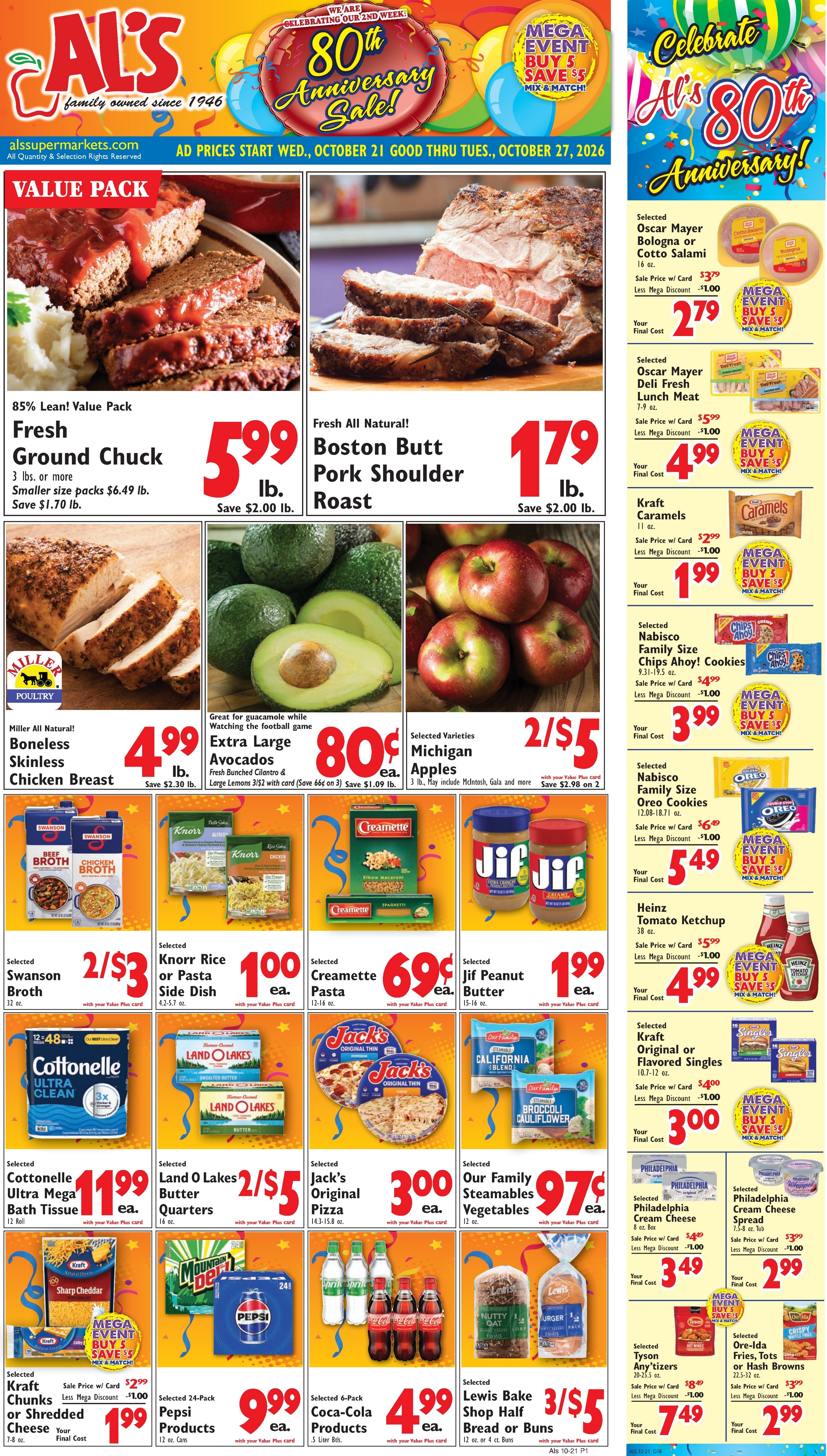 Al's Supermarket Weekly Ad October 21 - 27, 2026