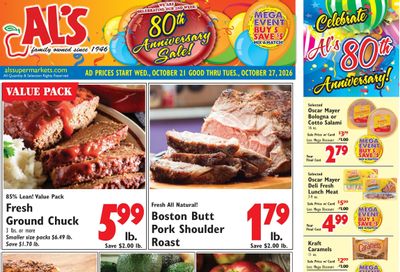 Al's Supermarket Weekly Ad October 21 - 27, 2026