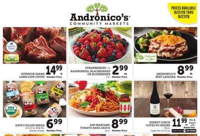 Andronico's Community Markets Weekly Ad October 21 - 27, 2026