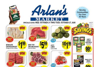 Arlan's Market (Cameron and other locations, TX) Weekly Ad October 21 - 27, 2026