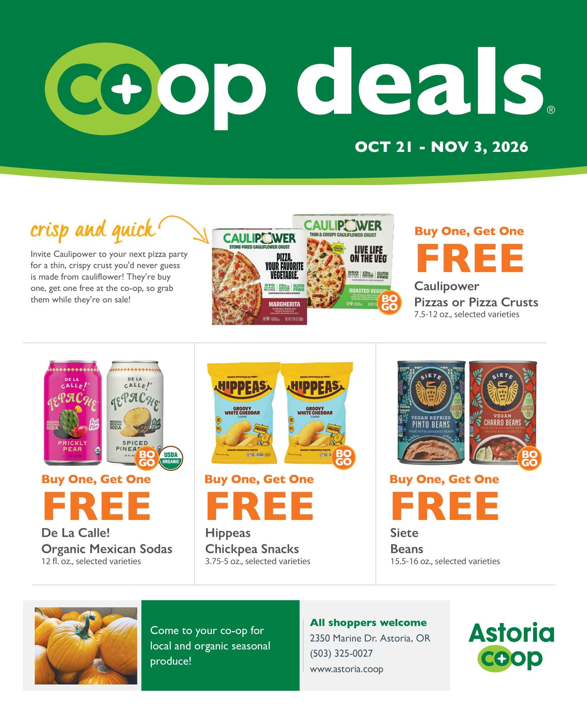 Astoria Co-op Co-op Deals Weekly Ad October 21 - November 3, 2026
