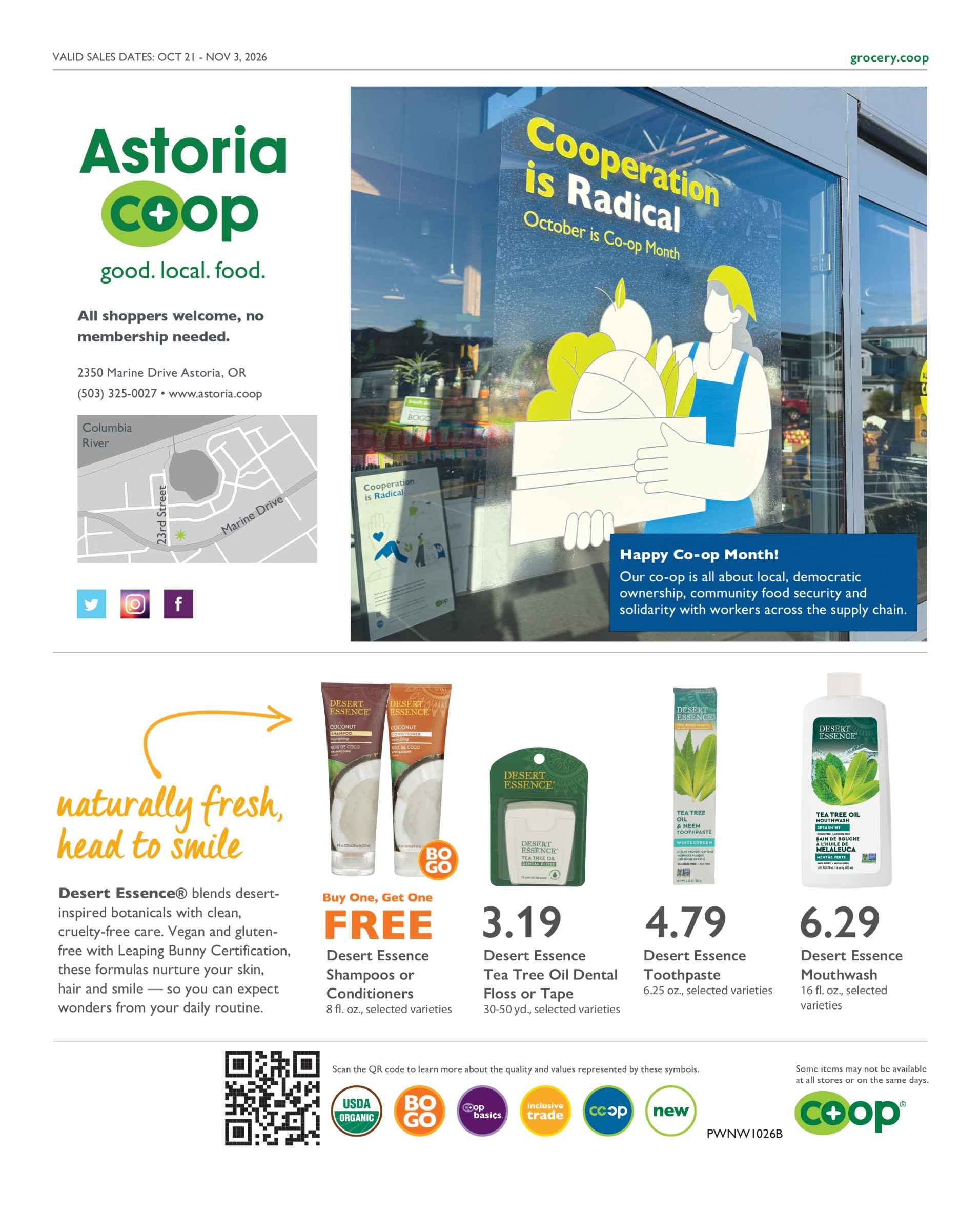Astoria Co-op Co-op Deals Weekly Ad October 21 - November 3, 2026