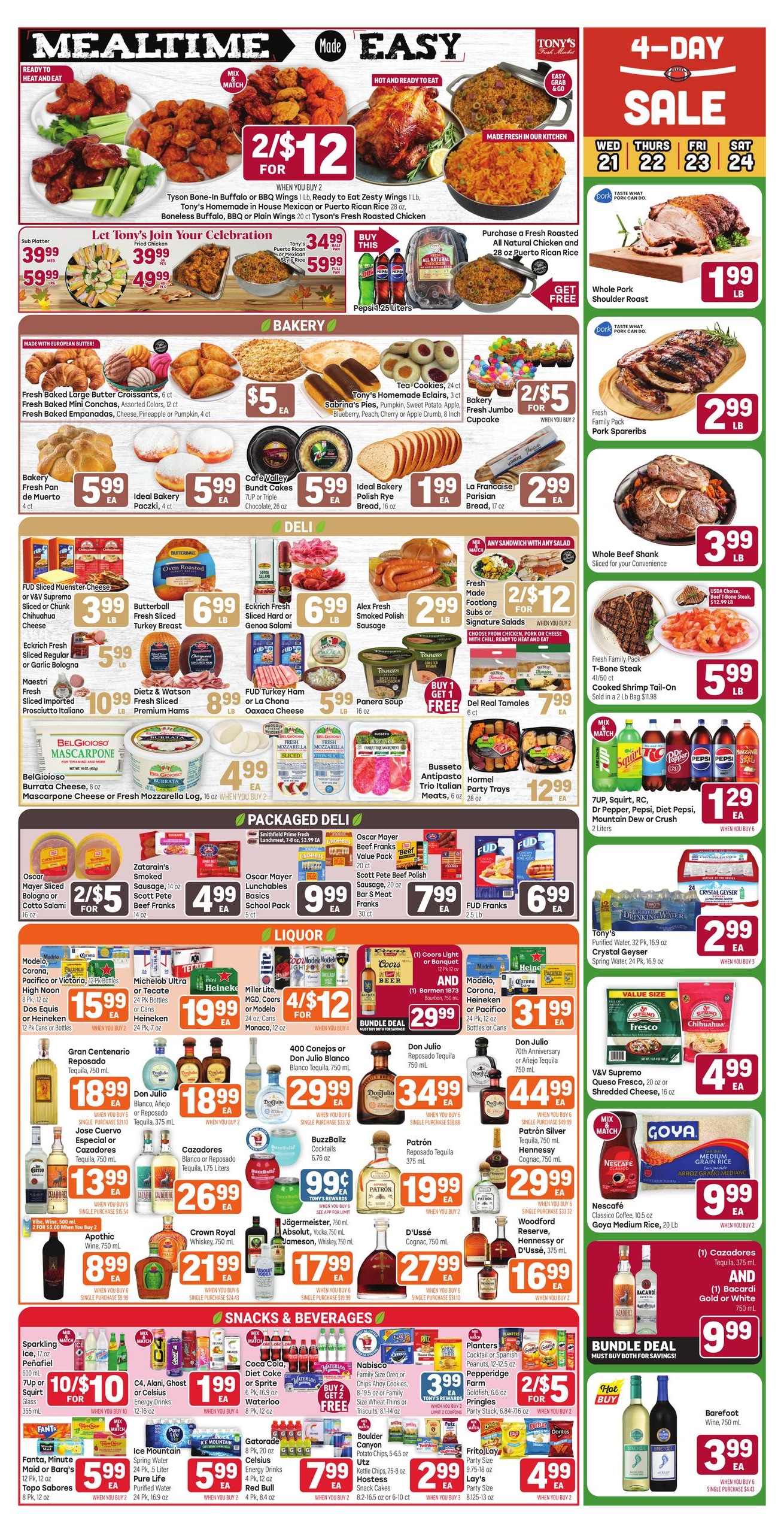 Tony's Fresh Market Weekly Ad October 21 - 27, 2026