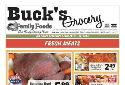 Buck's Grocery Weekly Ad October 21 - 27, 2026