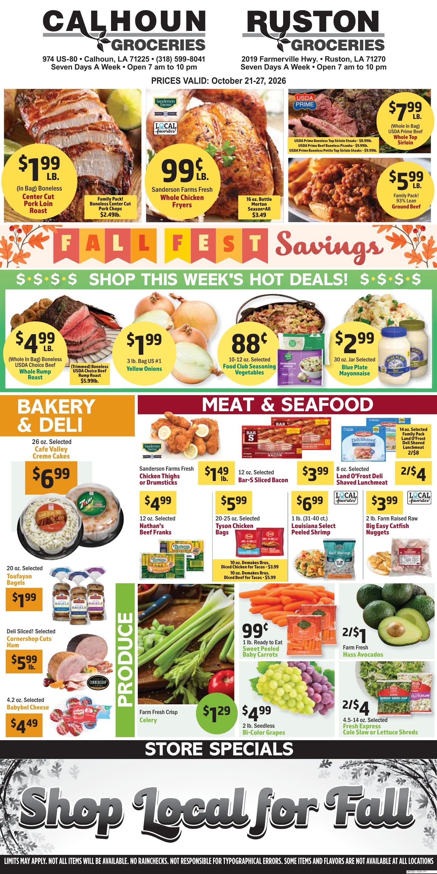 Calhoun Groceries Weekly Ad October 21 - 27, 2026