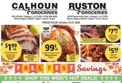 Calhoun Groceries Weekly Ad October 21 - 27, 2026