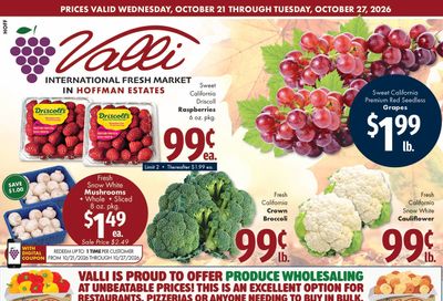 Valli Produce (Hoffman Estates, IL) Weekly Ad October 21 - 27, 2026