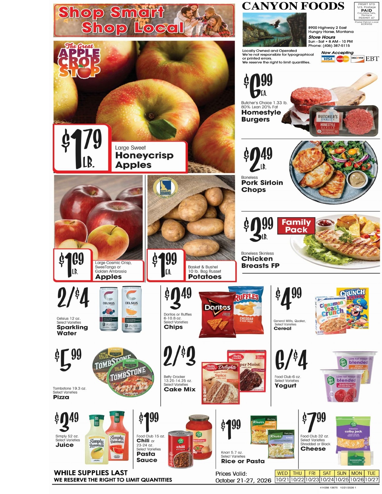 Canyon Foods Weekly Ad October 21 - 27, 2026