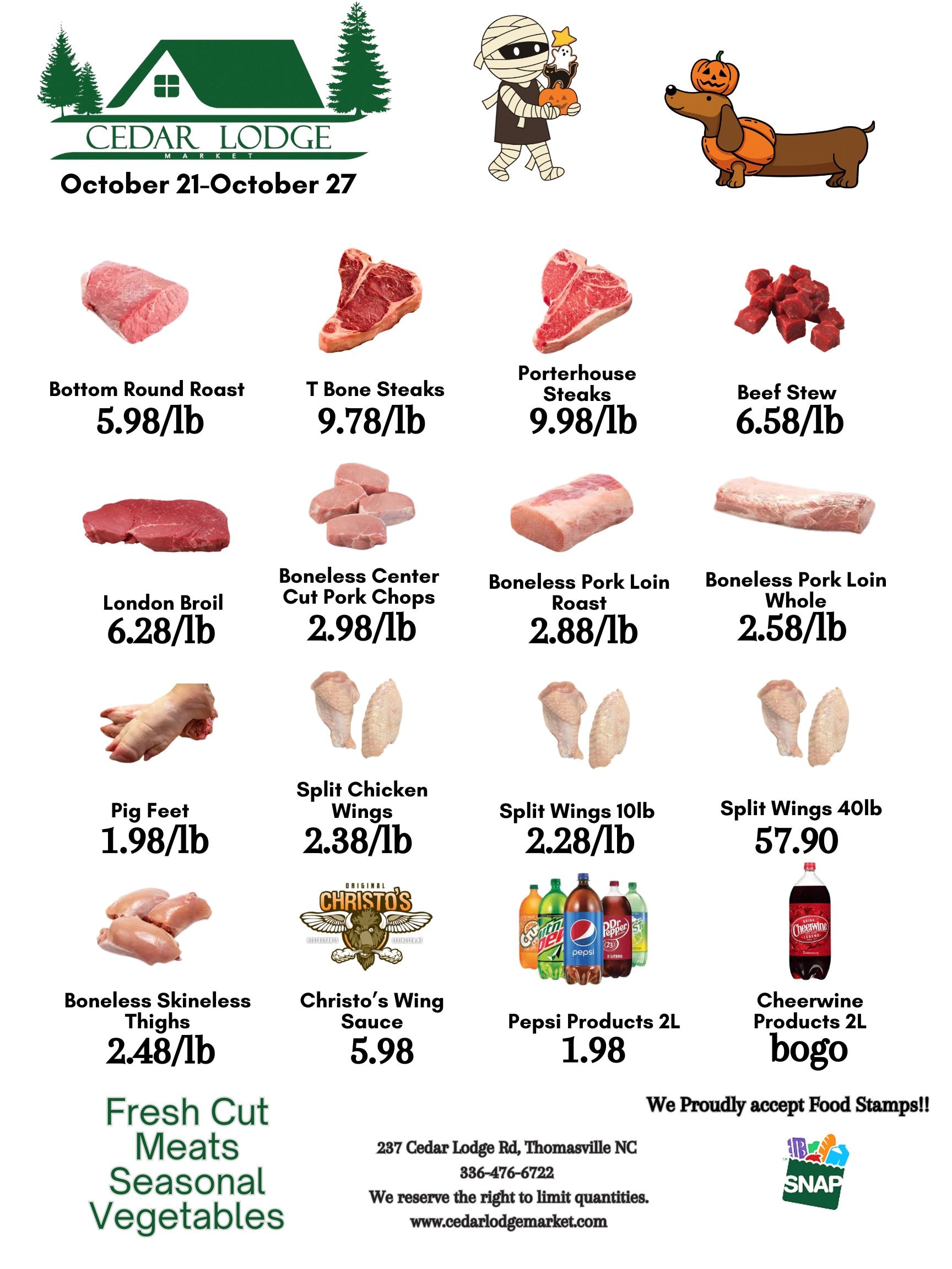 Cedar Lodge Market Weekly Ad October 21 - 27, 2026