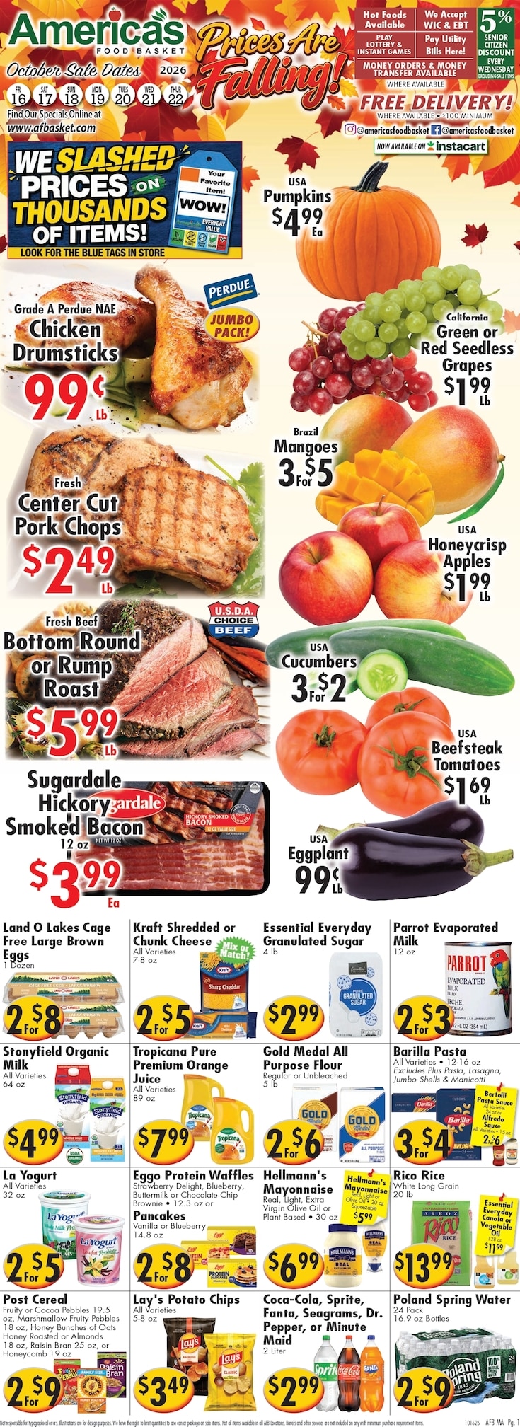 America's Food Basket (Massachusetts) Weekly Ad October 16 - 22, 2026