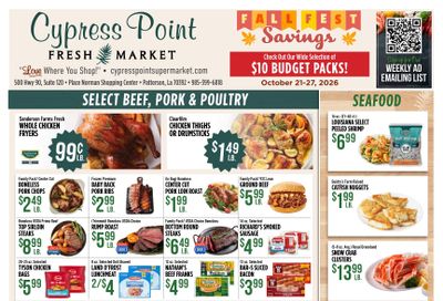 Cypress Point Fresh Market Weekly Ad October 21 - 27, 2026
