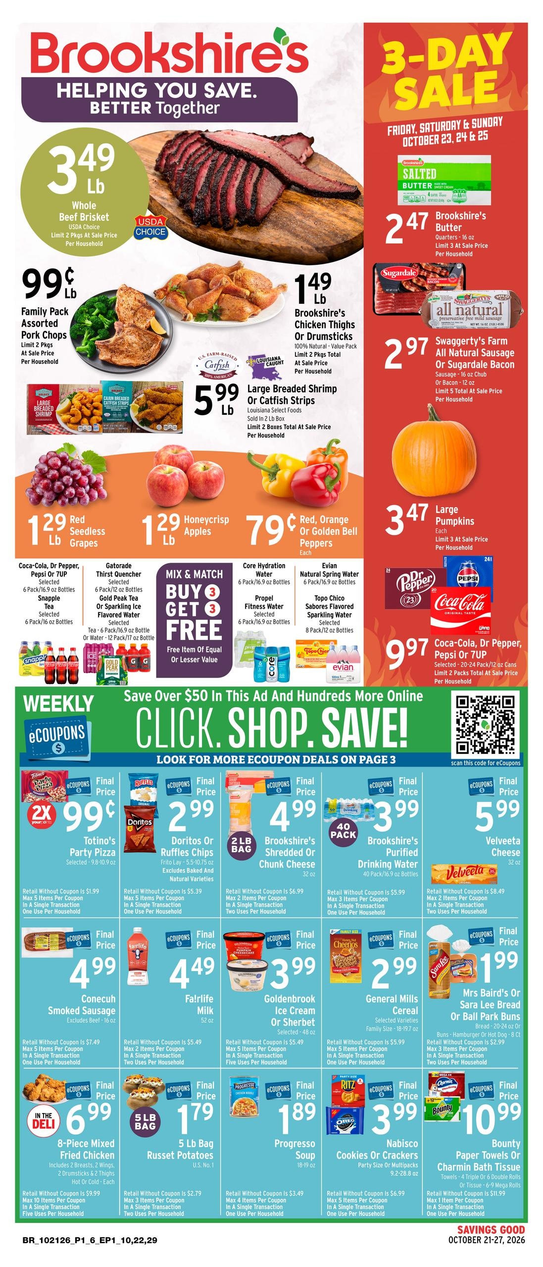 Brookshire's (Frisco-McKinney Area, TX) Weekly Ad October 21 - 27, 2026