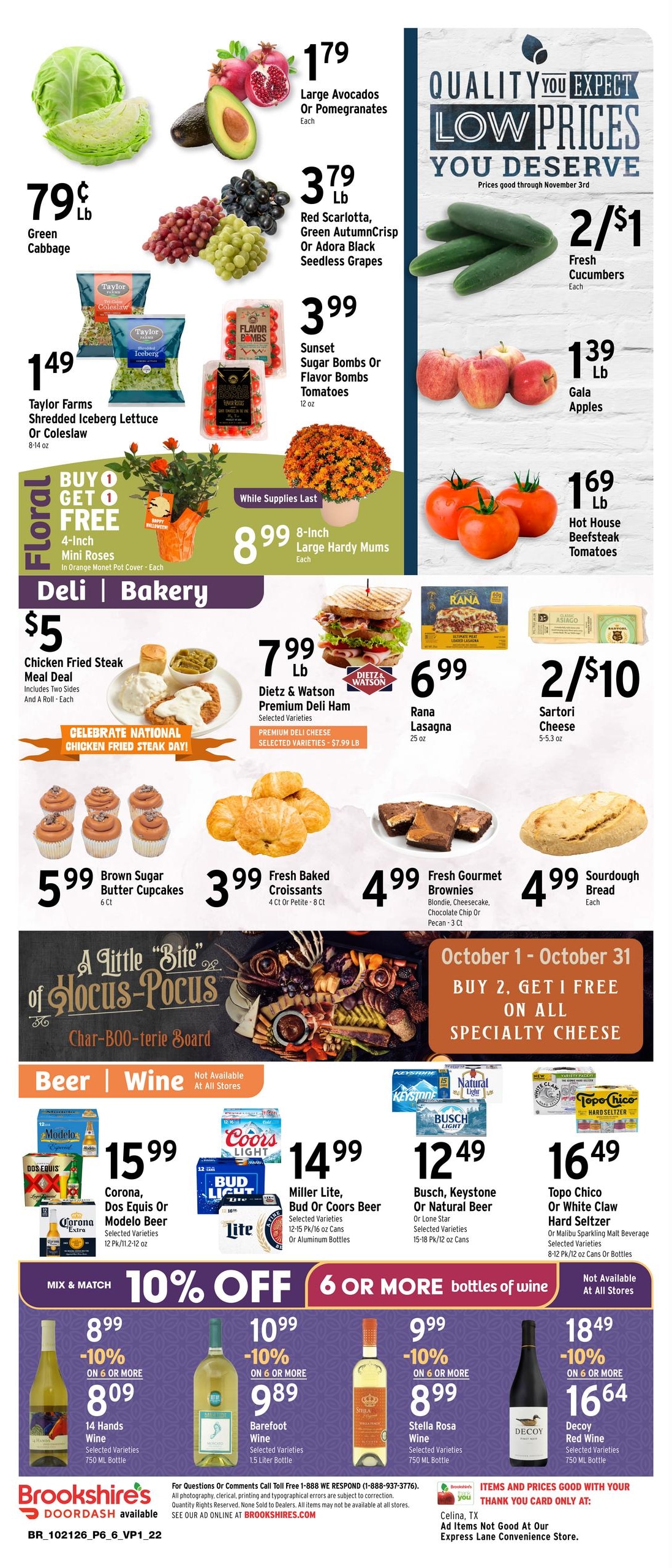 Brookshire's (Frisco-McKinney Area, TX) Weekly Ad October 21 - 27, 2026
