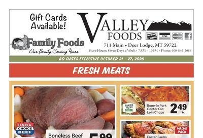 Deer Lodge Valley Foods Weekly Ad October 21 - 27, 2026