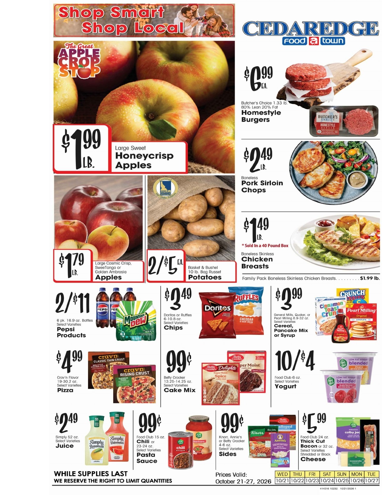 Cedaredge Foodtown (Cedaredge, CO) Weekly Ad October 21 - 27, 2026