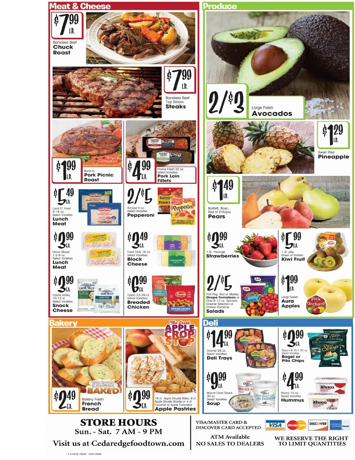 Cedaredge Foodtown (Cedaredge, CO) Weekly Ad October 21 - 27, 2026
