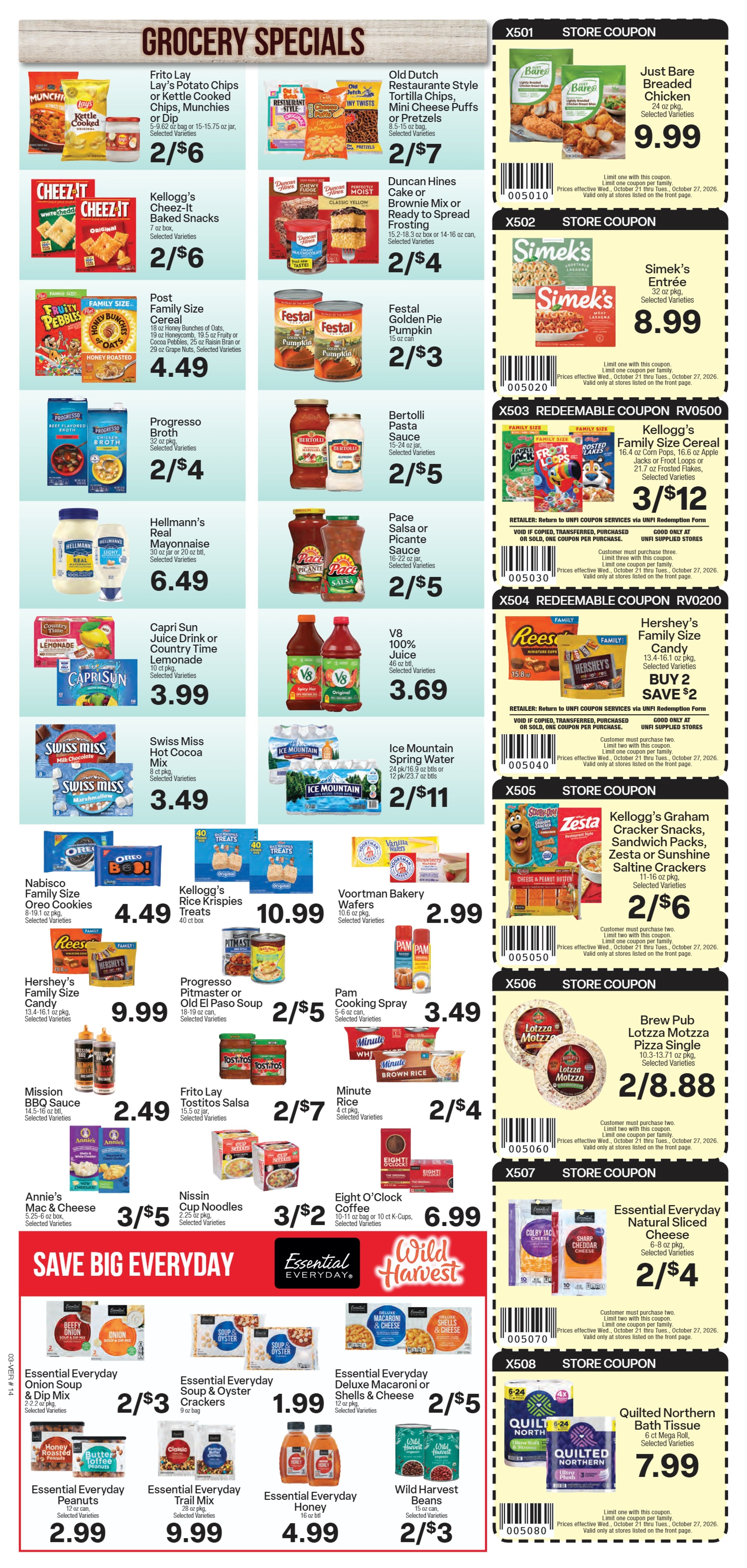 Chamberlain Food Center Weekly Ad October 21 - 27, 2026