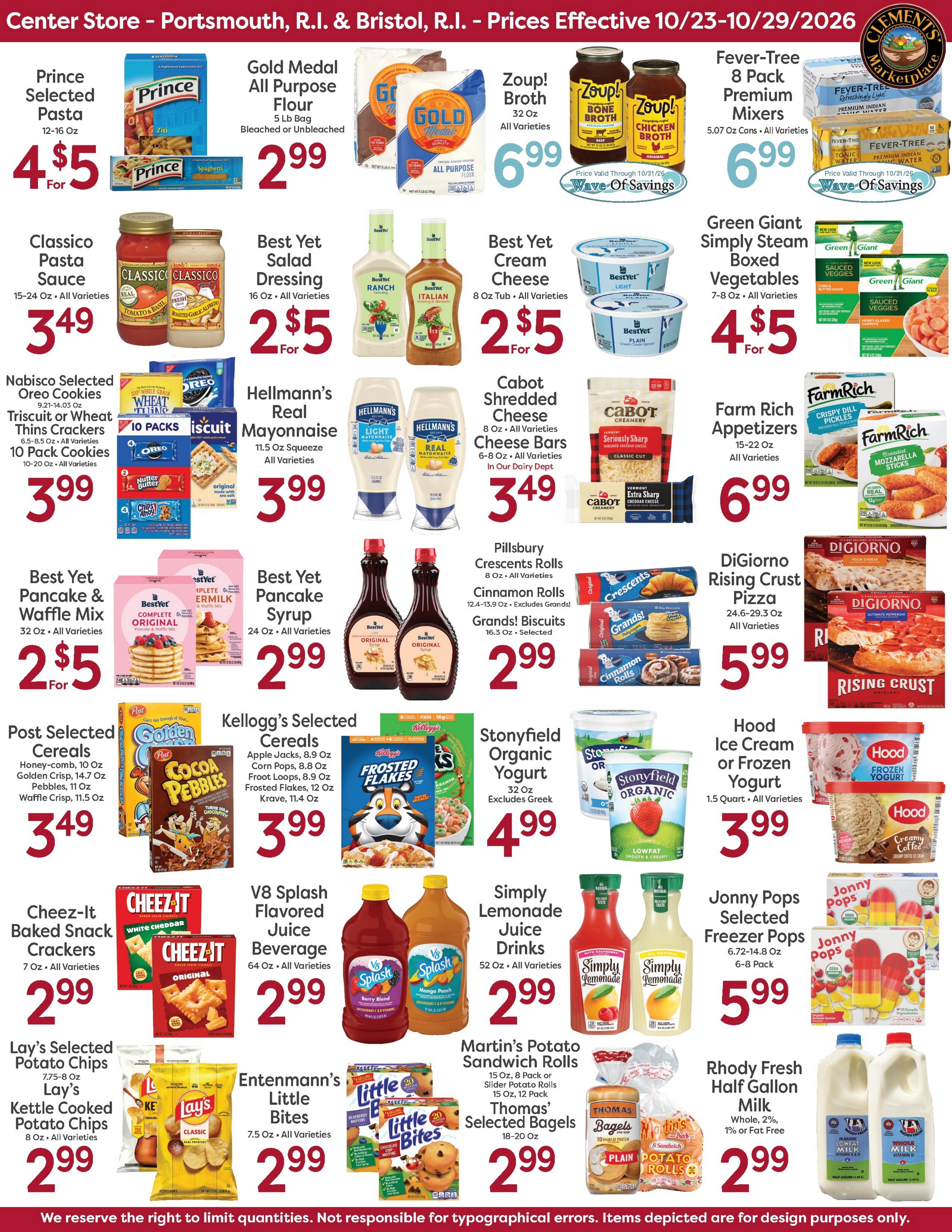 Clements' Marketplace (Rhode Island) Weekly Ad October 23 - 29, 2026