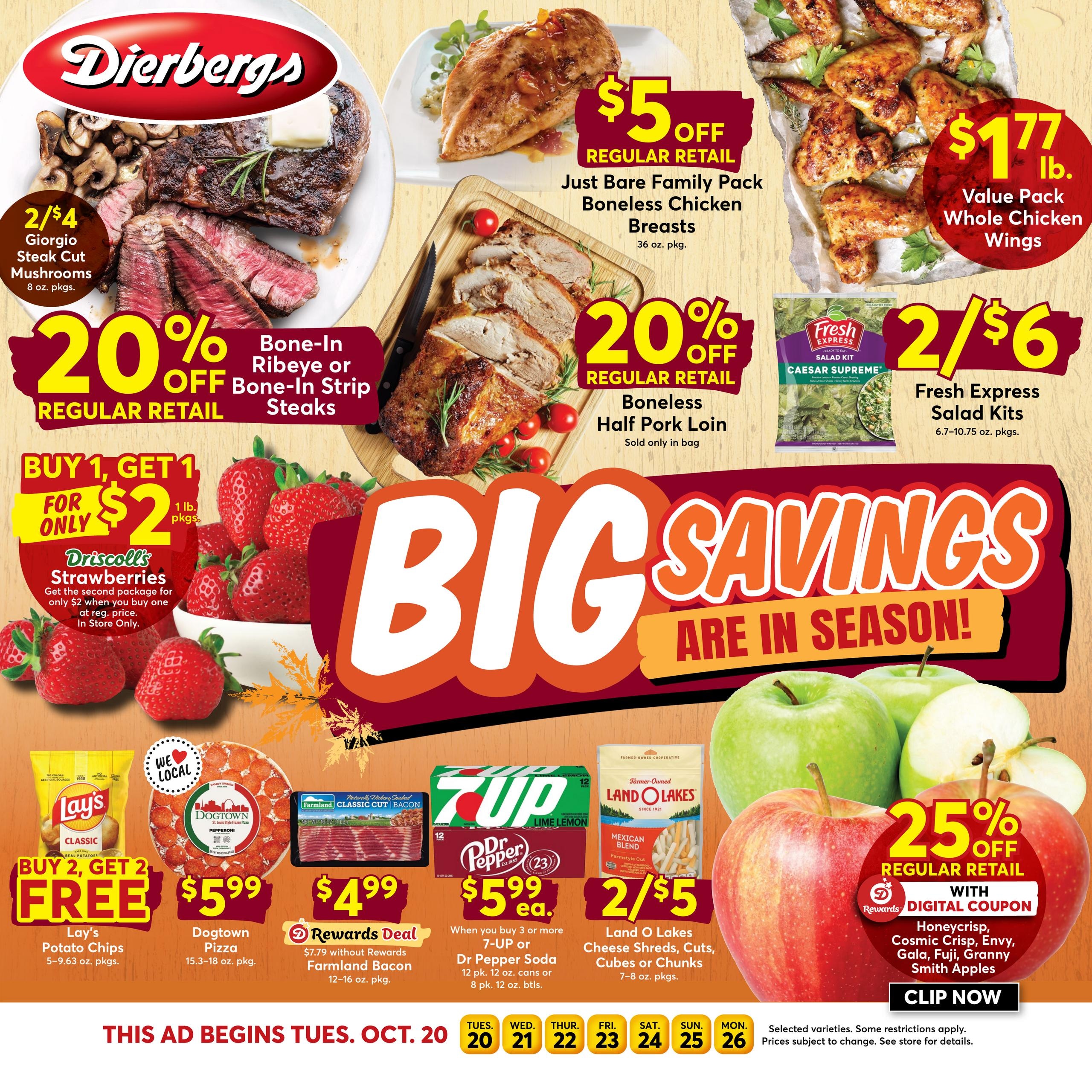 Dierbergs (Saint Clair-St. Louis Area, MO) Weekly Ad October 20 - 26, 2026