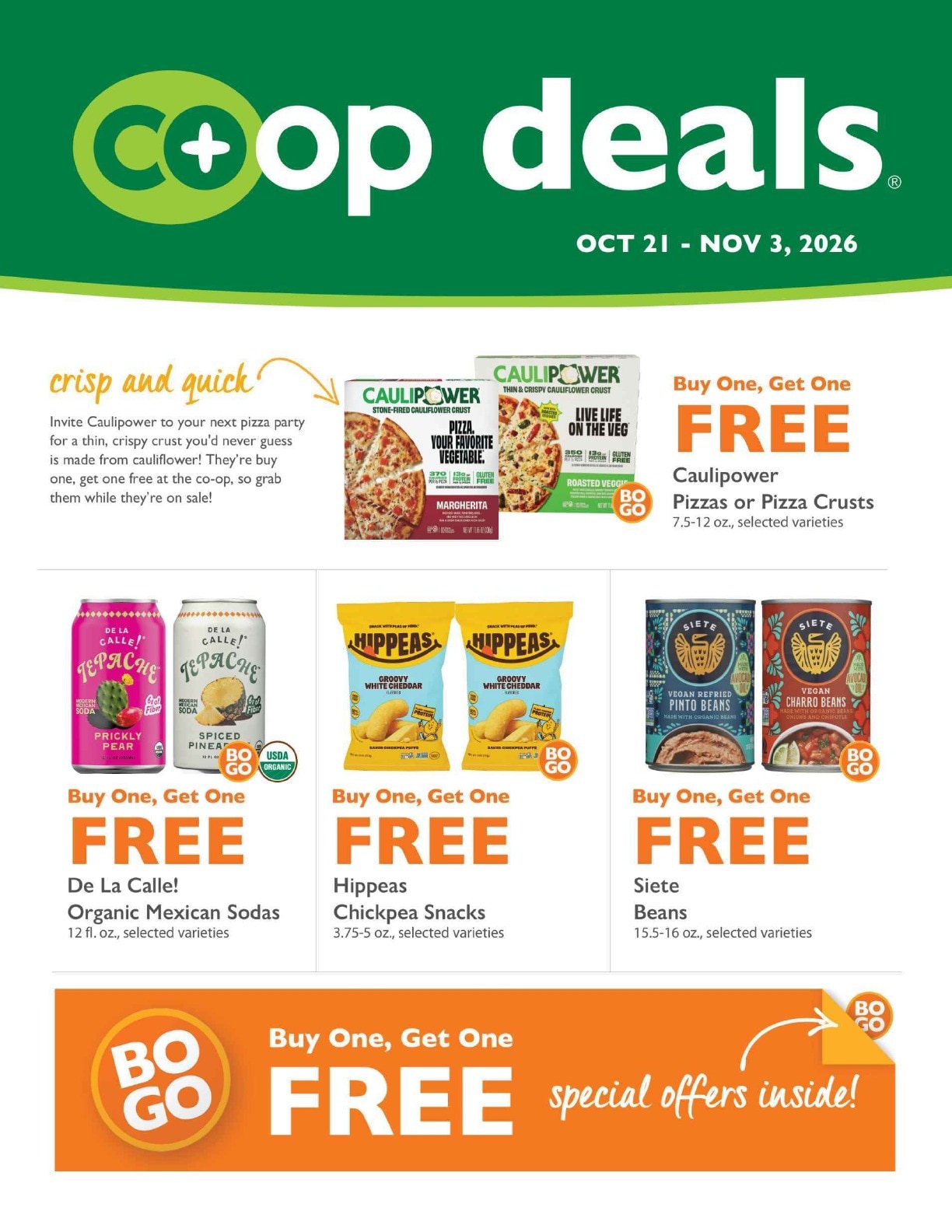 Feather River Food Co-op Co+op Deals Weekly Ad October 21 - November 3, 2026