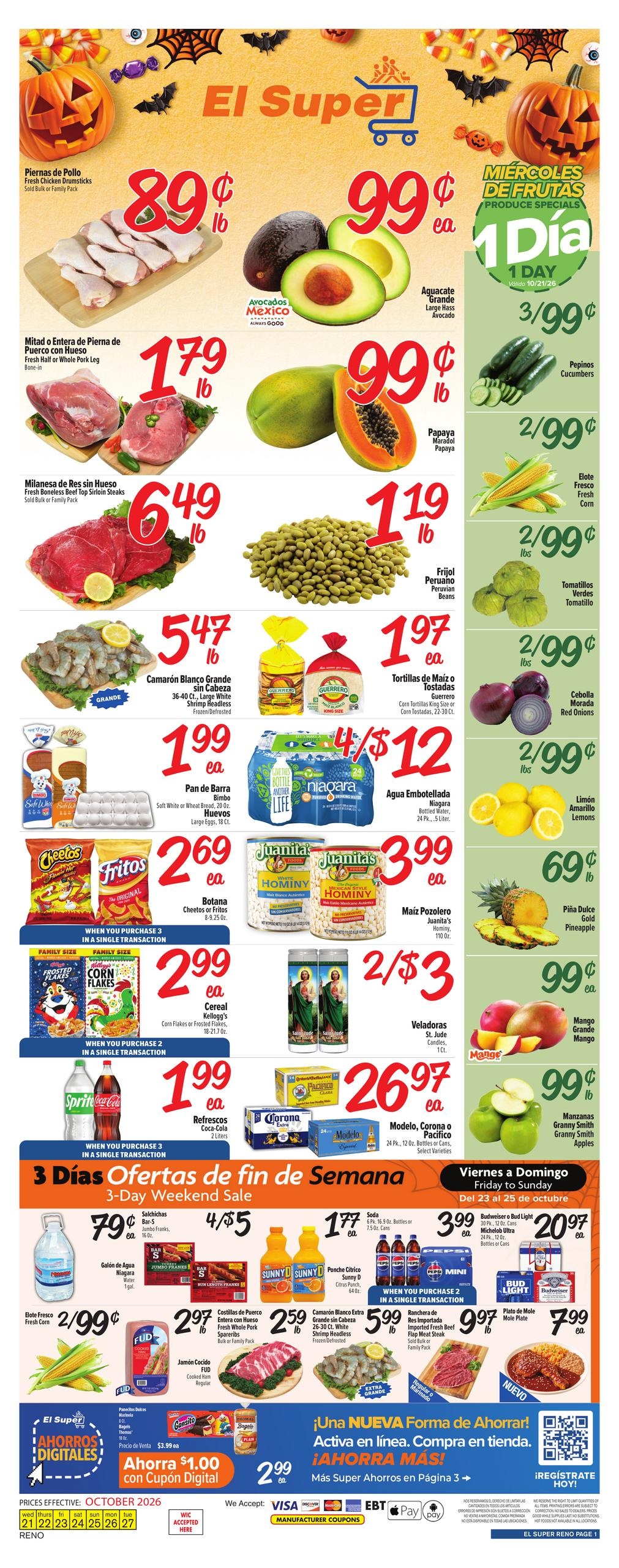 El Super (Loyalton Area, CA) Weekly Ad October 21 - 27, 2026