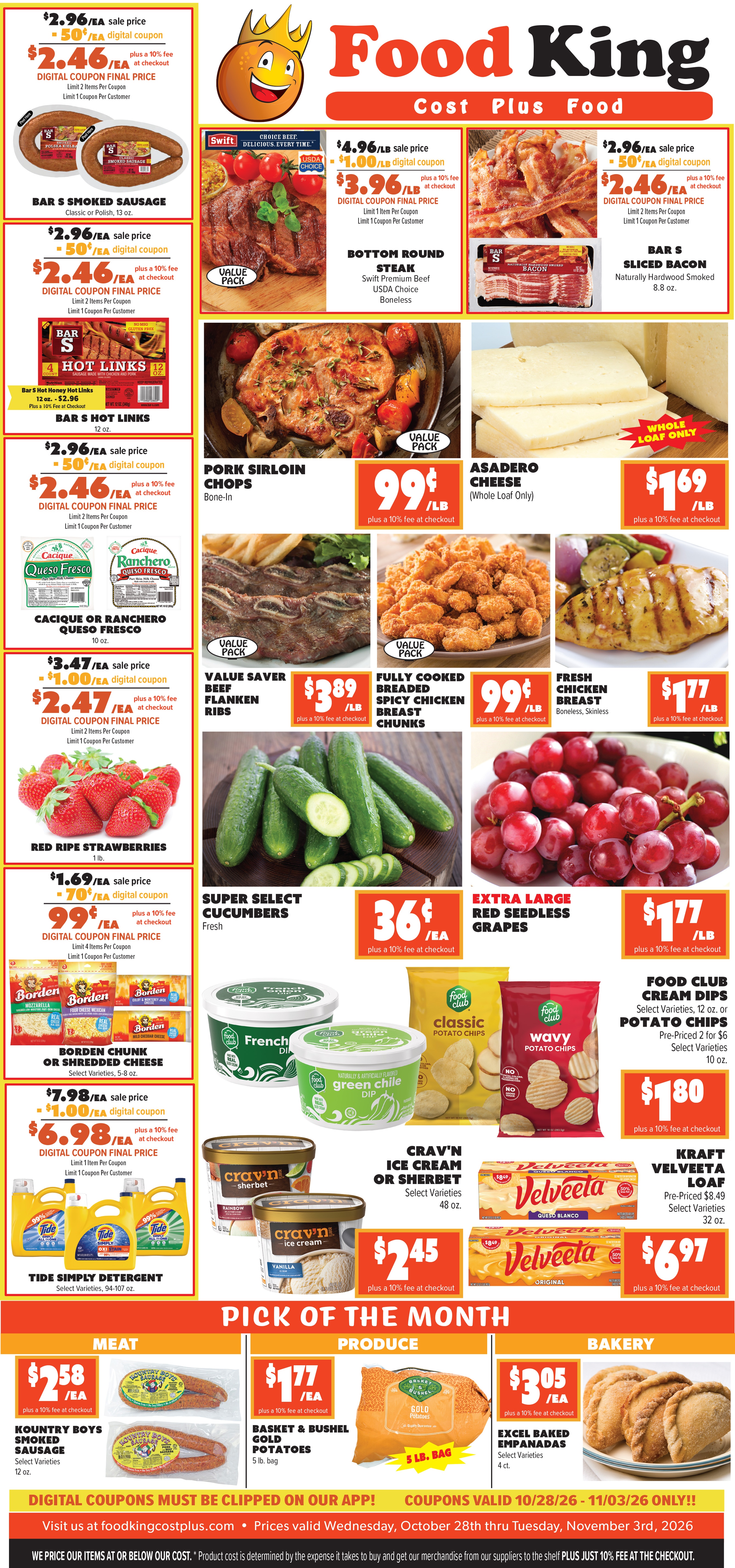 Food King Weekly Ad October 28 - November 3, 2026